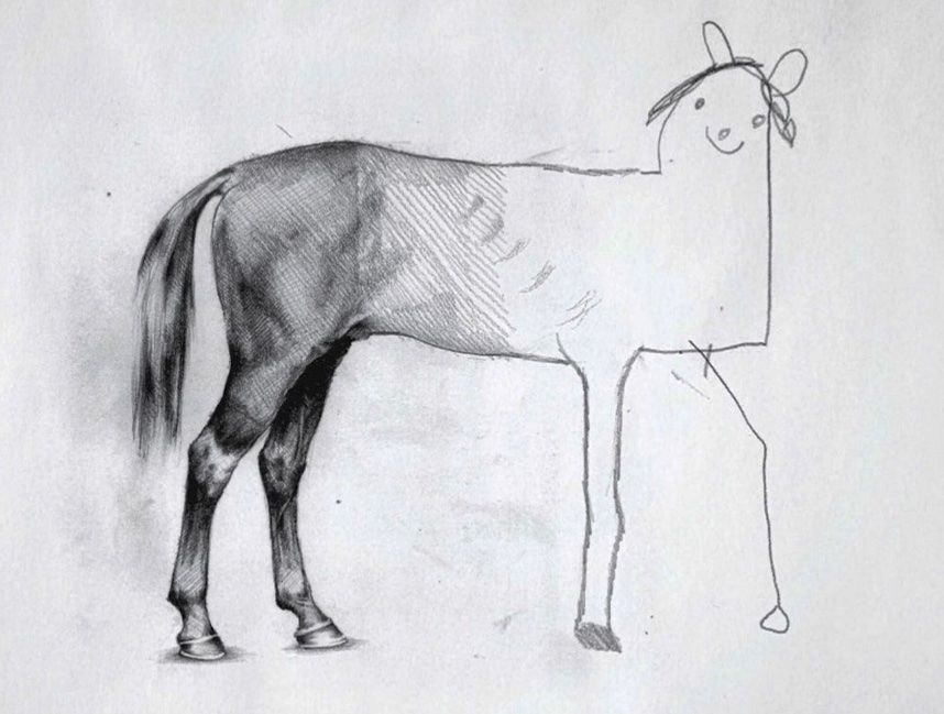 horse-drawing