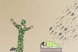 soldier-protecting-sleeping-child